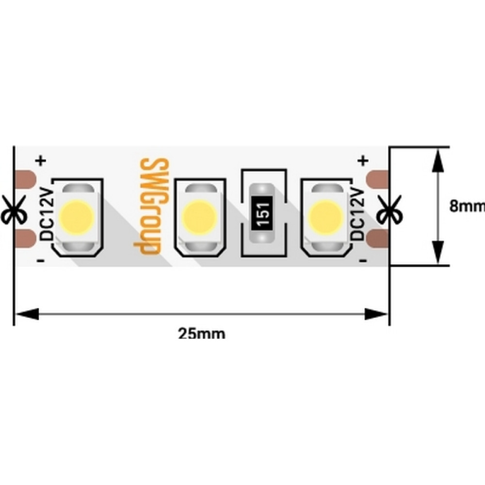 Светодиодная лента  SWG3120-12-9.6-Y
