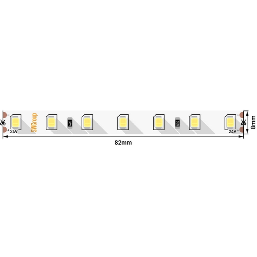 Светодиодная лента  SWG2P84-24-8.6-W