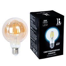 Лампочка светодиодная филаментная E27-8W-G95-WW-fil gold_lb