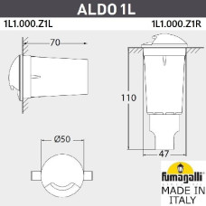 Встраиваемый светильник уличный Aldo 1L1.000.000.AXZ1L