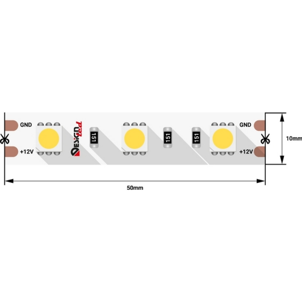 Светодиодная лента LUX DSG560-12-W-33