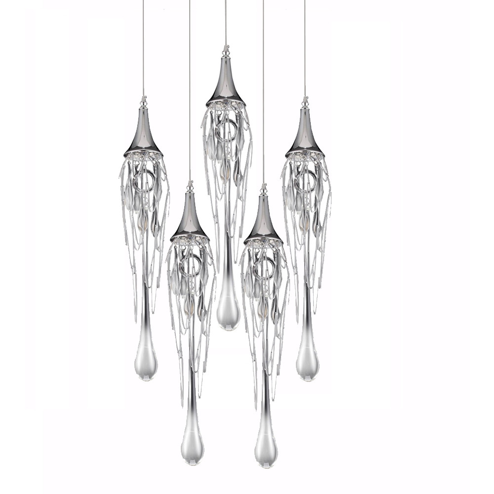 Подвесной светильник Goddess Tears P68009L-5/R chrome