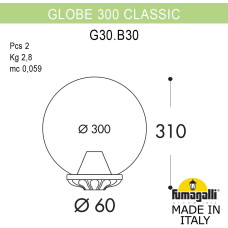 Уличный консольный светильник GLOBE 300 G30.B30.000.VXF1R