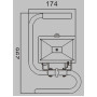 Прожектор уличный PROJEKTOR L-006 bl/yel